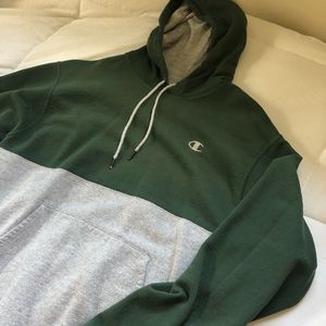 Green & Gray Champion Hoodie